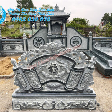 Mẫu cuốn thư đá chạm ngũ phúc